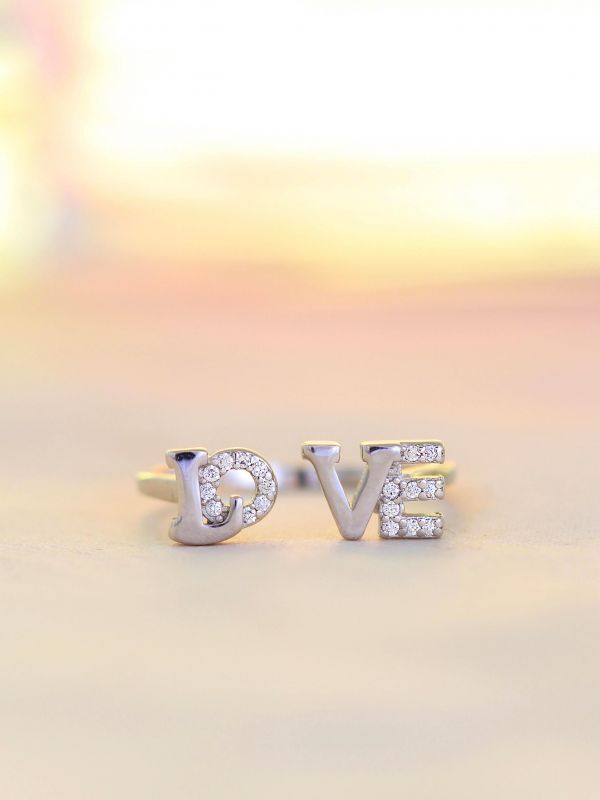 Joyous Love Adjustable American-Diamond Ring