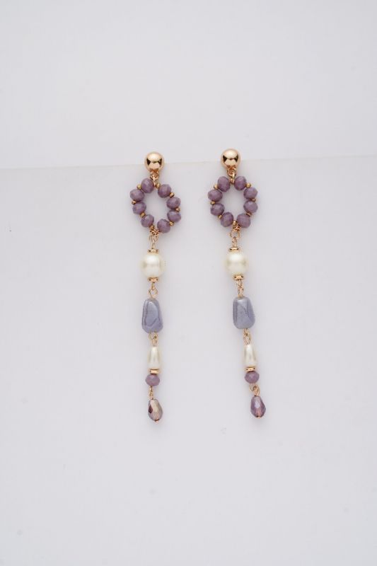 In the Loop- Golden Embellished Earrings