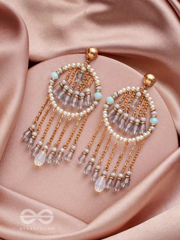 The Rain of Stars- Golden Beads Earrings