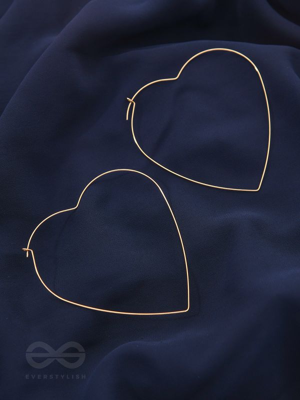 Seeking love from Universe, Oversized Heart Hoops