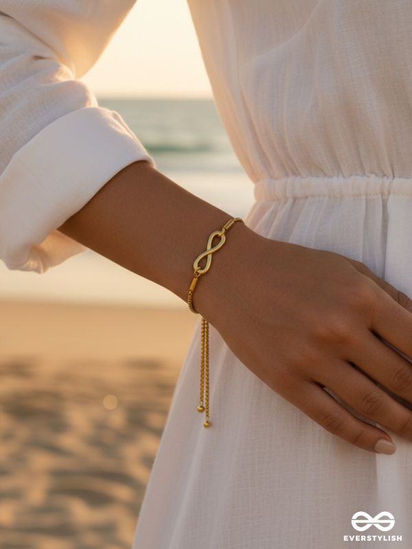 EVERMORE LOOP –  STAINLESS STEEL 18K GOLD PLATED ANTI-TARNISH INFINITY BRACELET 