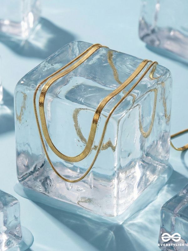 DUALINE GOLD – LAYERED STAINLESS STEEL ANTI-TARNISH GOLD CHAIN NECKLACE