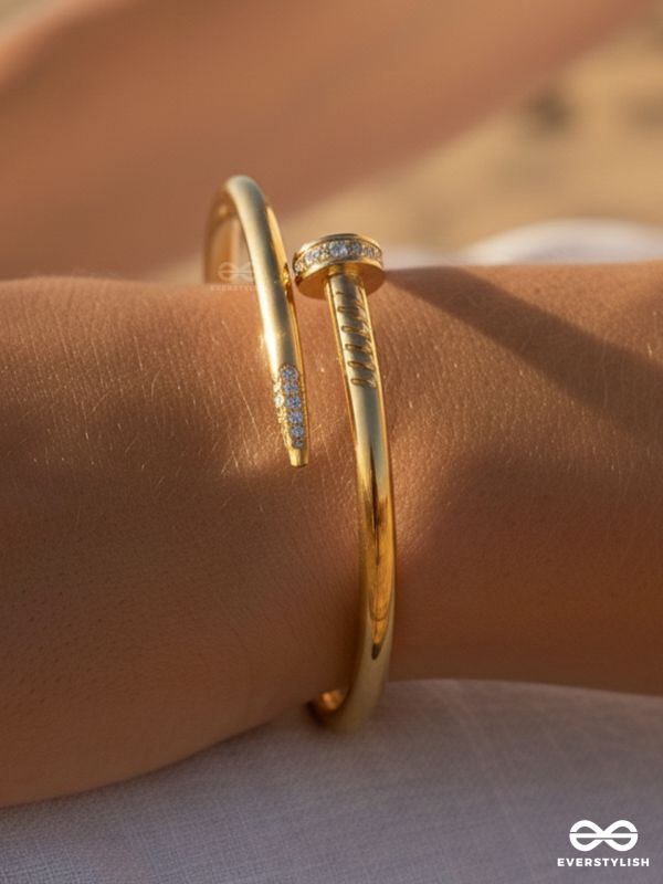 AURA SPIKE – NAIL BANGLE STAINLESS STEEL ANTI-TARNISH GOLD BRACELET