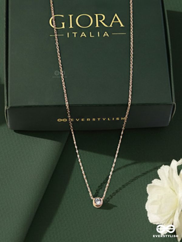 GIORA ITALIA - THE GOLDEN SPECK –  STAINLESS STEEL 18K GOLD PLATED ANTI-TARNISH NECKLACE