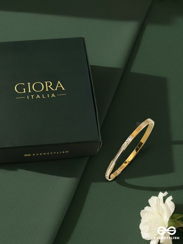 GIORA ITALIA - VALÉRA –  STAINLESS STEEL 18K GOLD PLATED ANTI-TARNISH TIMELESS STONE BRACELET