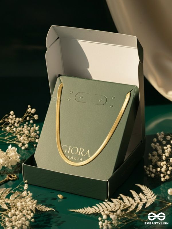 GIORA ITALIA - THE GOLDEN ARMOUR –  STAINLESS STEEL 18K GOLD PLATED ANTI-TARNISH CHAIN NECKLACE