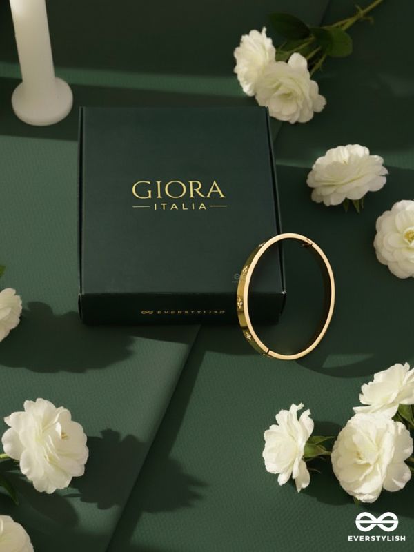 GIORA ITALIA - LUCENNE - STAINLESS STEEL 18K GOLD PLATED ANTI-TARNISH STONE BRACELET