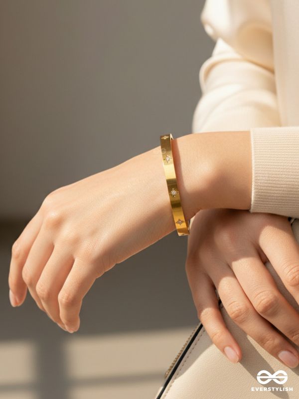 GIORA ITALIA - LUCENNE - STAINLESS STEEL 18K GOLD PLATED ANTI-TARNISH STONE BRACELET