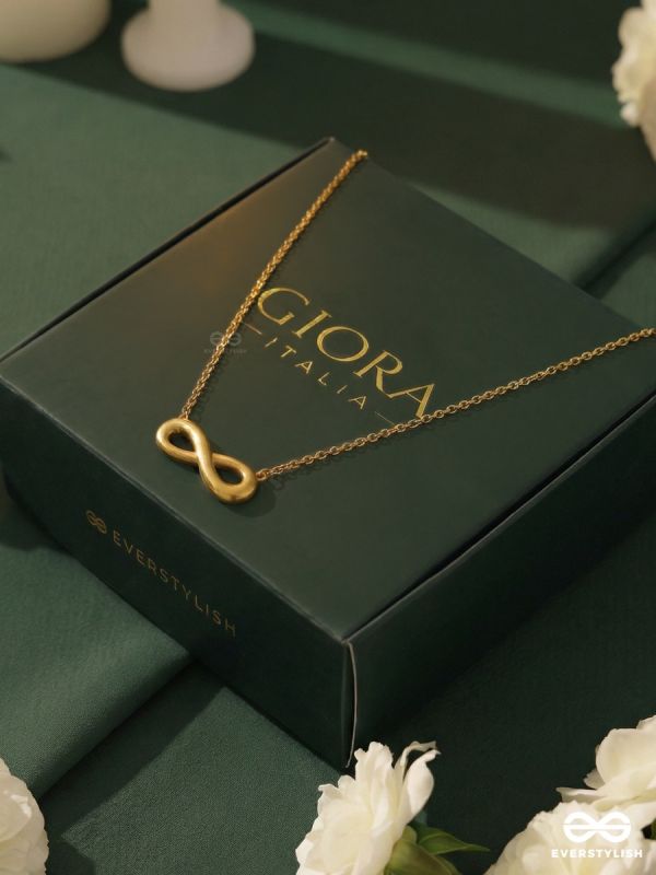 SIGN OF ALWAYS – STAINLESS STEEL 18K GOLD PLATED ANTI-TARNISH INFINITY PENDANT NECKLACE