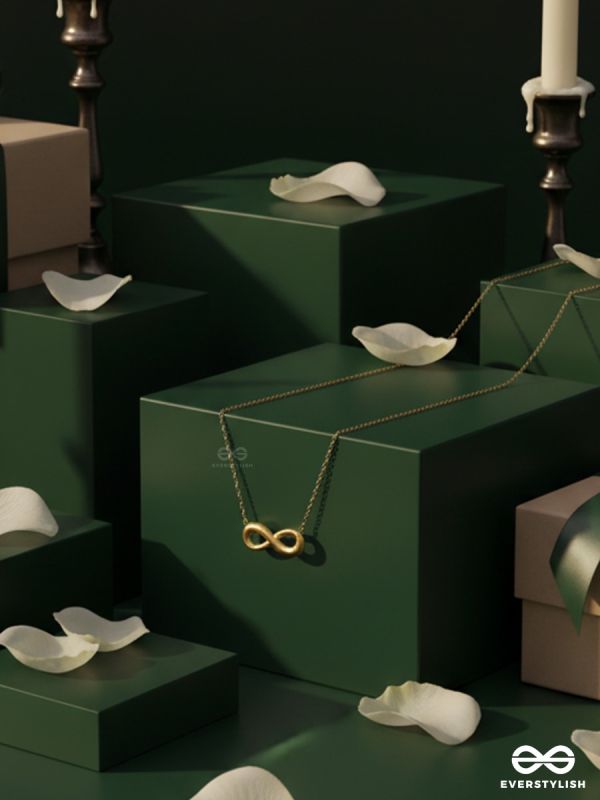 SIGN OF ALWAYS – STAINLESS STEEL 18K GOLD PLATED ANTI-TARNISH INFINITY PENDANT NECKLACE