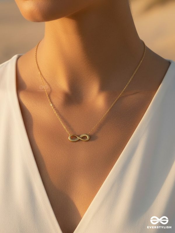 SIGN OF ALWAYS – STAINLESS STEEL 18K GOLD PLATED ANTI-TARNISH INFINITY PENDANT NECKLACE