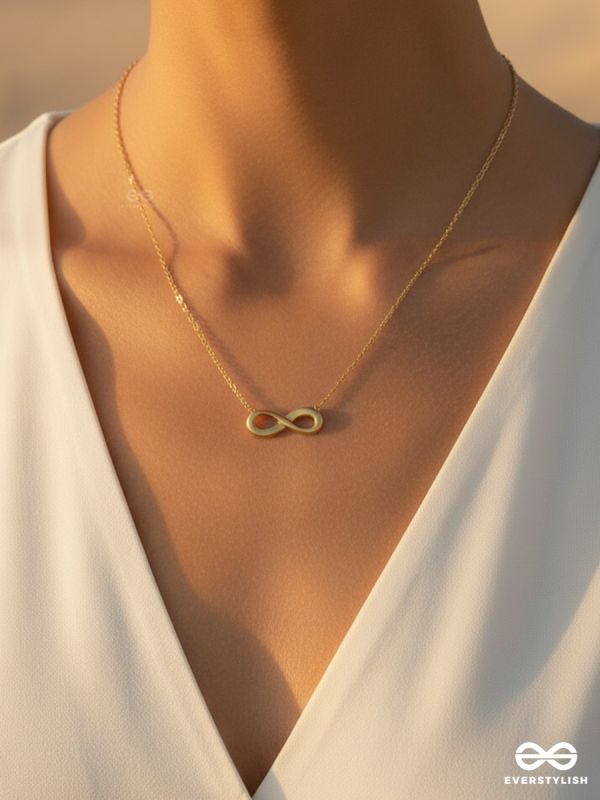 SIGN OF ALWAYS – STAINLESS STEEL 18K GOLD PLATED ANTI-TARNISH INFINITY PENDANT NECKLACE