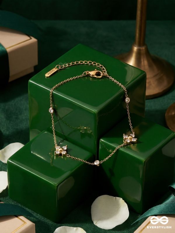 DEWY GLOW – STAINLESS STEEL 18K GOLD PLATED ANTI-TARNISH MINIMAL CHAIN BRACELET