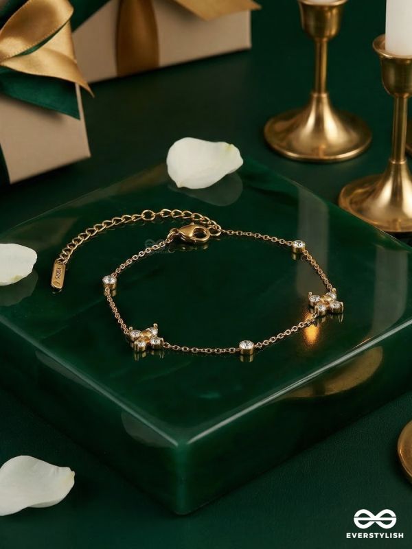 DEWY GLOW – STAINLESS STEEL 18K GOLD PLATED ANTI-TARNISH MINIMAL CHAIN BRACELET