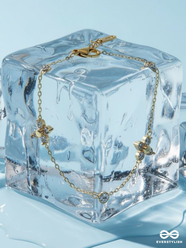 DEWY GLOW – STAINLESS STEEL 18K GOLD PLATED ANTI-TARNISH MINIMAL CHAIN BRACELET