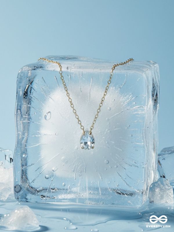 VIRELIA – STAINLESS STEEL 18K GOLD PLATED ANTI-TARNISH CUBIC ZIRCONIA STONE PENDANT NECKLACE