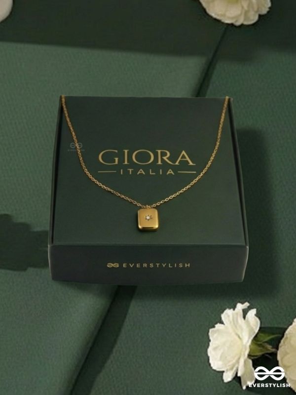 GOLDEN TAB – STAINLESS STEEL 18K GOLD PLATED ANTI-TARNISH TAG PENDANT NECKLACE