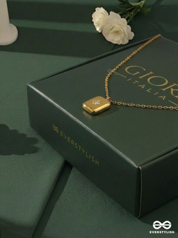 GOLDEN TAB – STAINLESS STEEL 18K GOLD PLATED ANTI-TARNISH TAG PENDANT NECKLACE