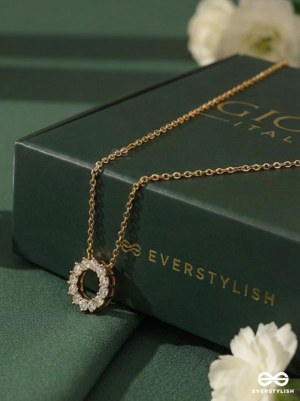 SOLARA RING – STAINLESS STEEL 18K GOLD PLATED ANTI-TARNISH CELESTIAL PENDANT NECKLACE