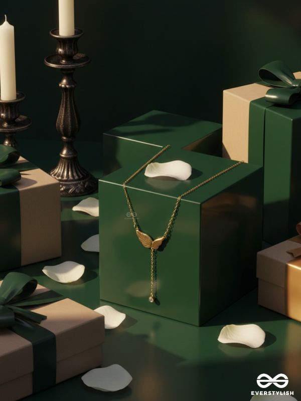 SERAPH DROP – STAINLESS STEEL 18K GOLD PLATED ANTI-TARNISH WING NECKLACE