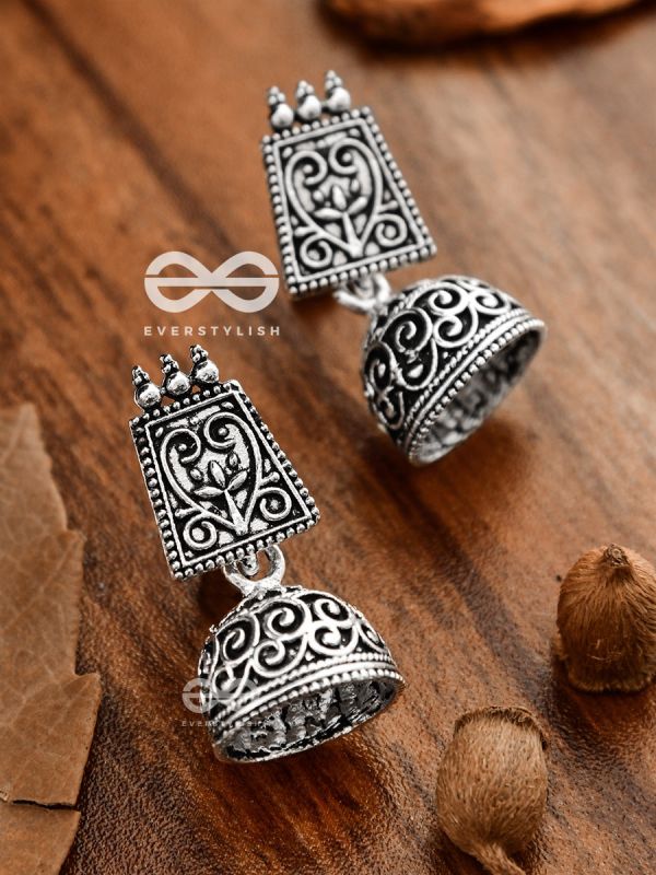 The Intricate Artwork Jhumkis - Tiny Trinket Earrings