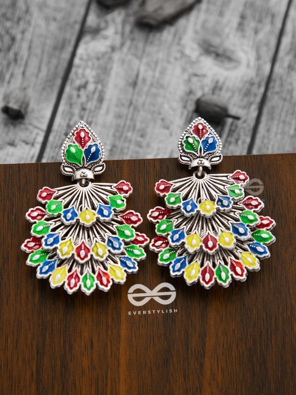 The Layered Meenakari Artwork Earrings