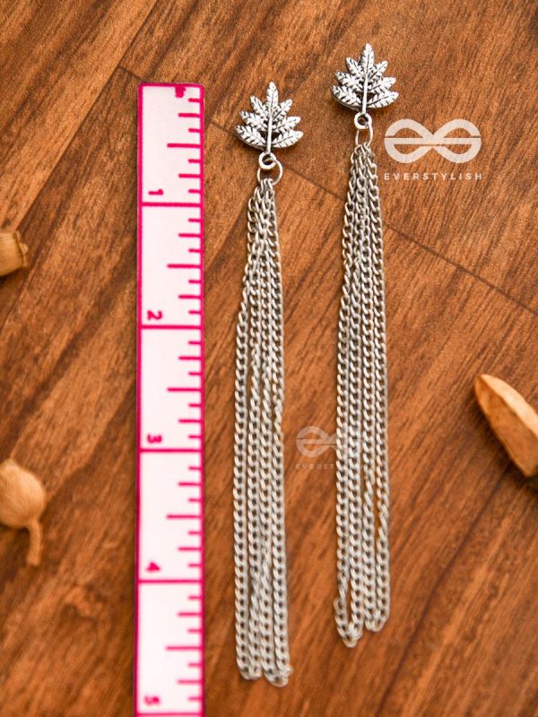 The Maple Leaf - Chain-Tasseled Boho Earrings
