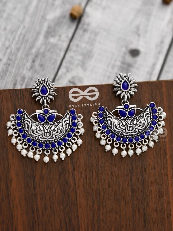 The Bohemian Elegance (Sapphire Blue) - Embellished Oxidised Collection