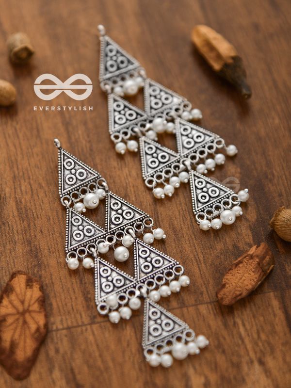 A Statement of Bohemian Geometry - Oxidised Boho Earrings