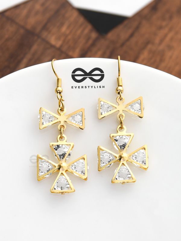 A Shimmery Statement Danglers - The Golden Charm Collection