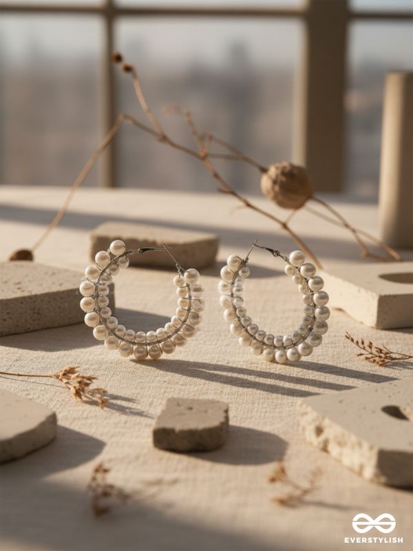 The Precarious Pearls - Statement Pearl Hoops