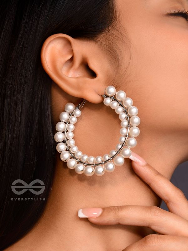 The Precarious Pearls - Statement Pearl Hoops
