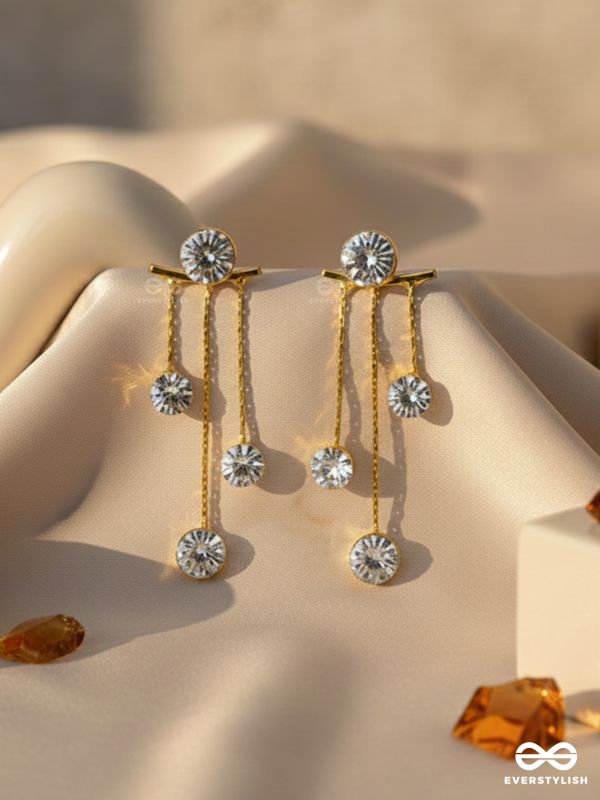 The Crystal Constellation - Statement Golden Earrings