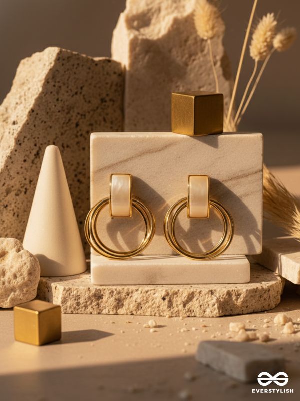 Loop a Hoop - Statement Golden Earrings