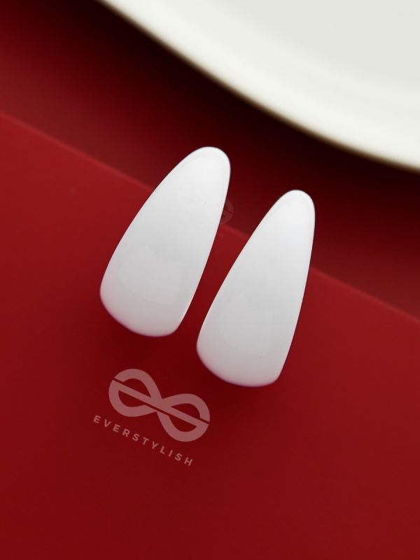 Effortlessly Classy - Statement Hoops (White)