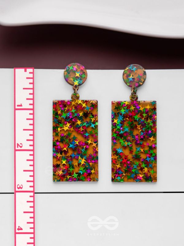 A Galactic Colourfest - Statement Acrylic Danglers