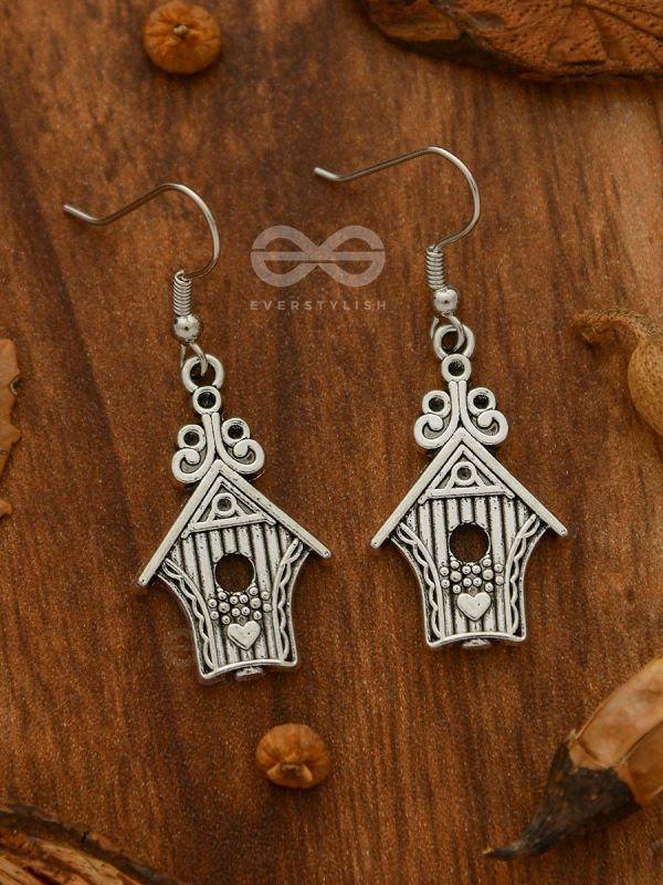 Free Bird's Bird House - Tiny Trinket Earrings