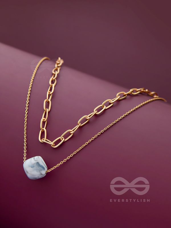 The Marble Marvel - Golden Multi-layered Neckpiece