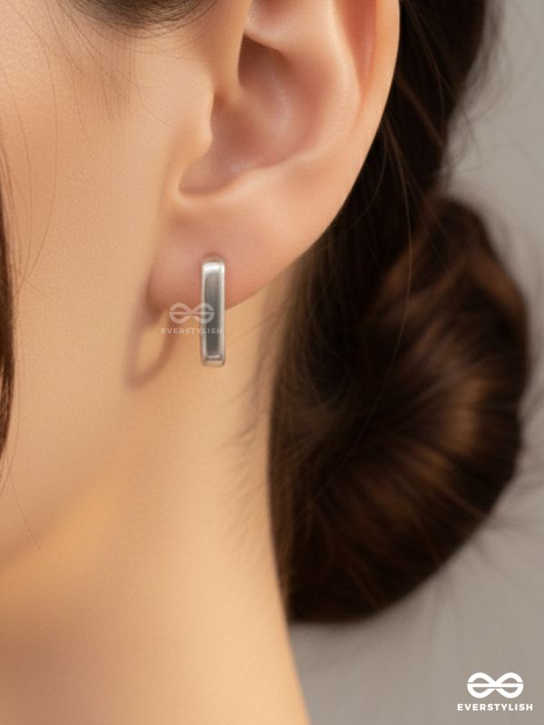 Hooked on Charm- Silver Earrings