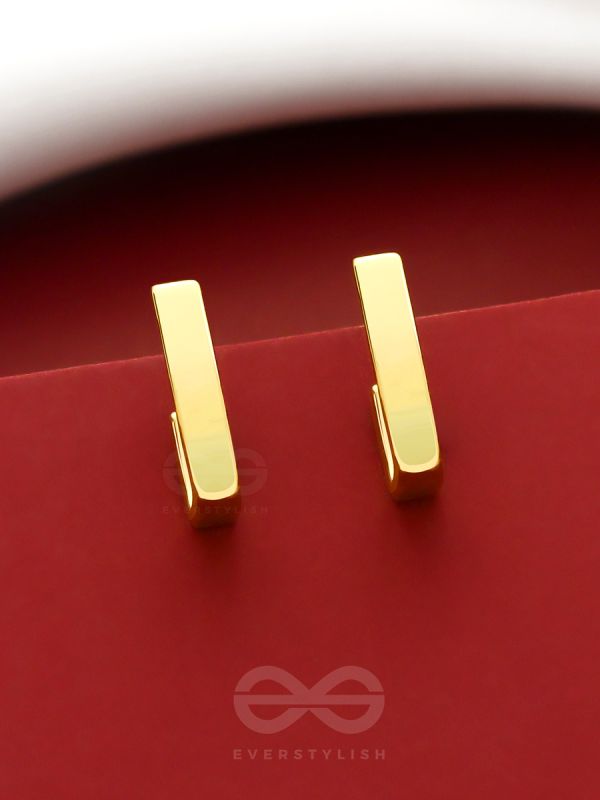 Hooked on Charm- Golden Earrings