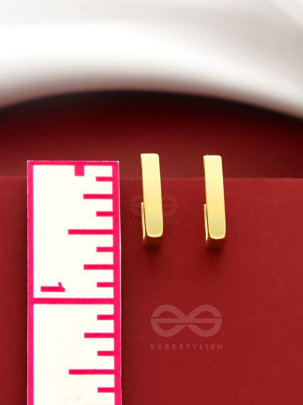 Hooked on Charm- Golden Earrings