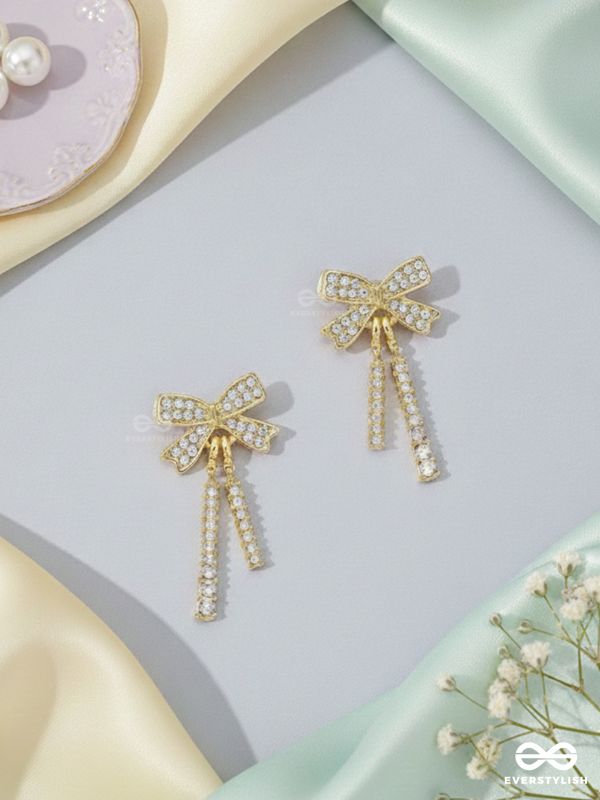 The Rockstar- Golden Rhinestones Earrings