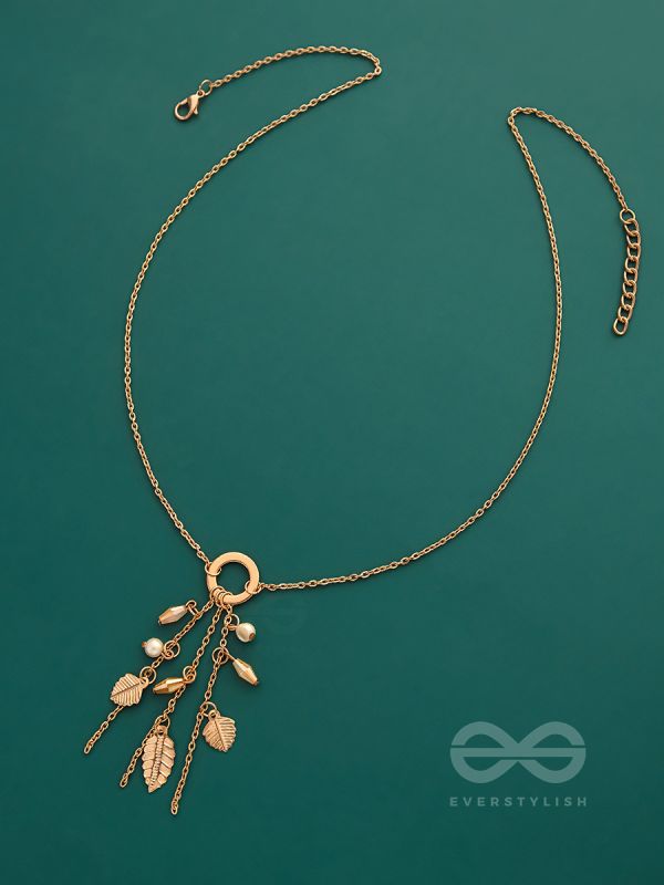 Joys Of Spring- Elegant Golden Necklace With Anti-Tarnish Coating 