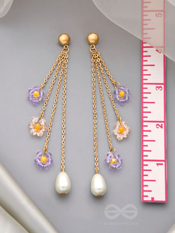 The Flowering Vines- Golden Pearl Earrings