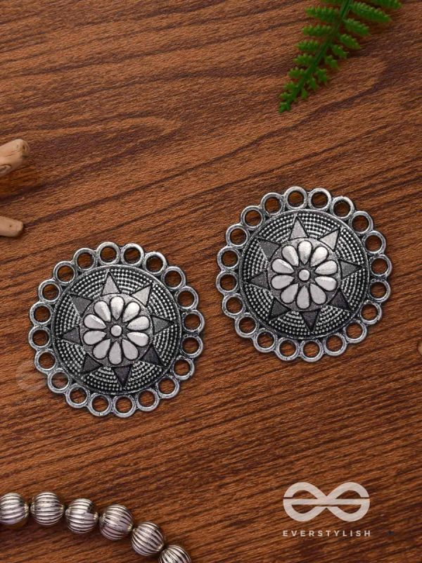 The Sterling Sun-  Oxidized Stud Earrings