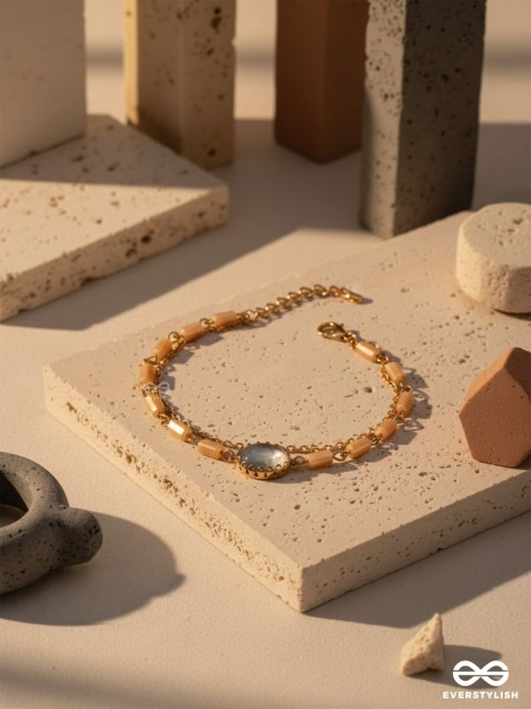 The Grey Sky- Golden Embellished Bracelet