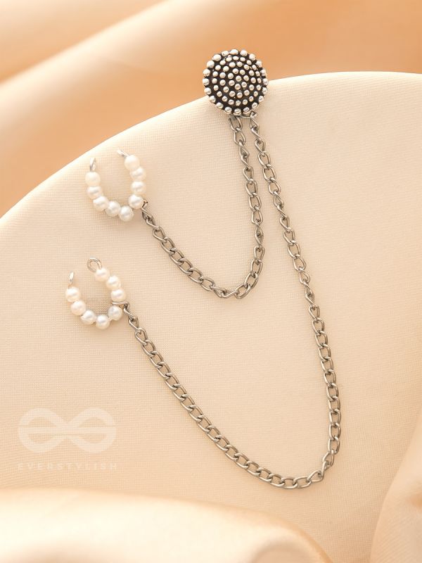 The Falling Stars- Oxidised Beads Earcuff (One Ear)