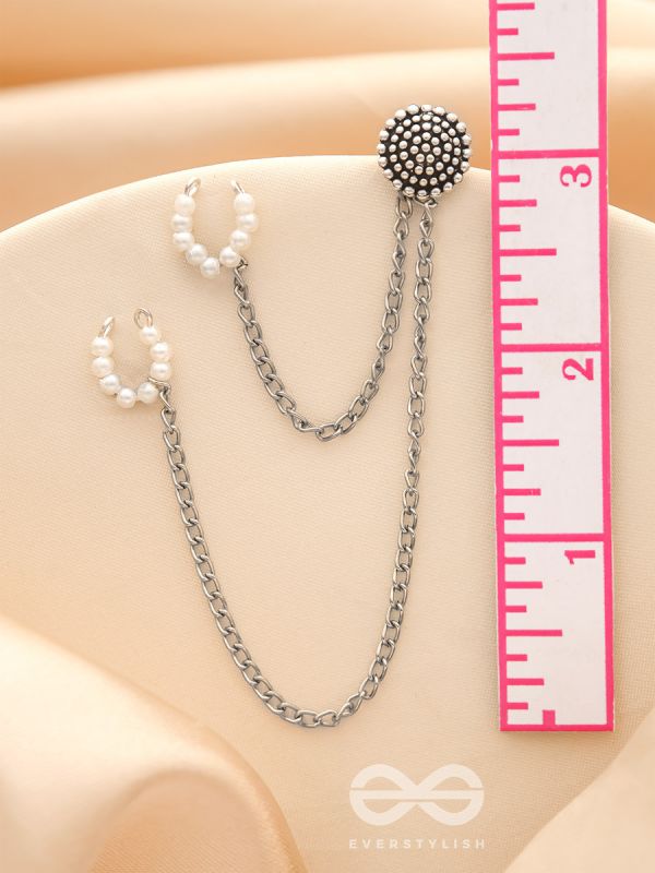 The Falling Stars- Oxidised Beads Earcuff (One Ear)