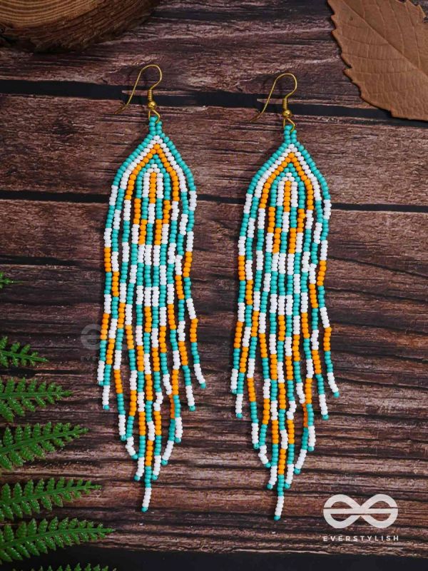 The Magma Ocean- Golden Embellished Earrings