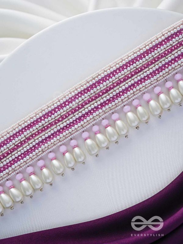 Aneeka- The Colorful Lanes- Pearl and Glass Beads Embroidered Choker Necklace